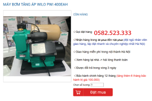 BÁN MÁY BƠM NƯỚC GIA ĐÌNH